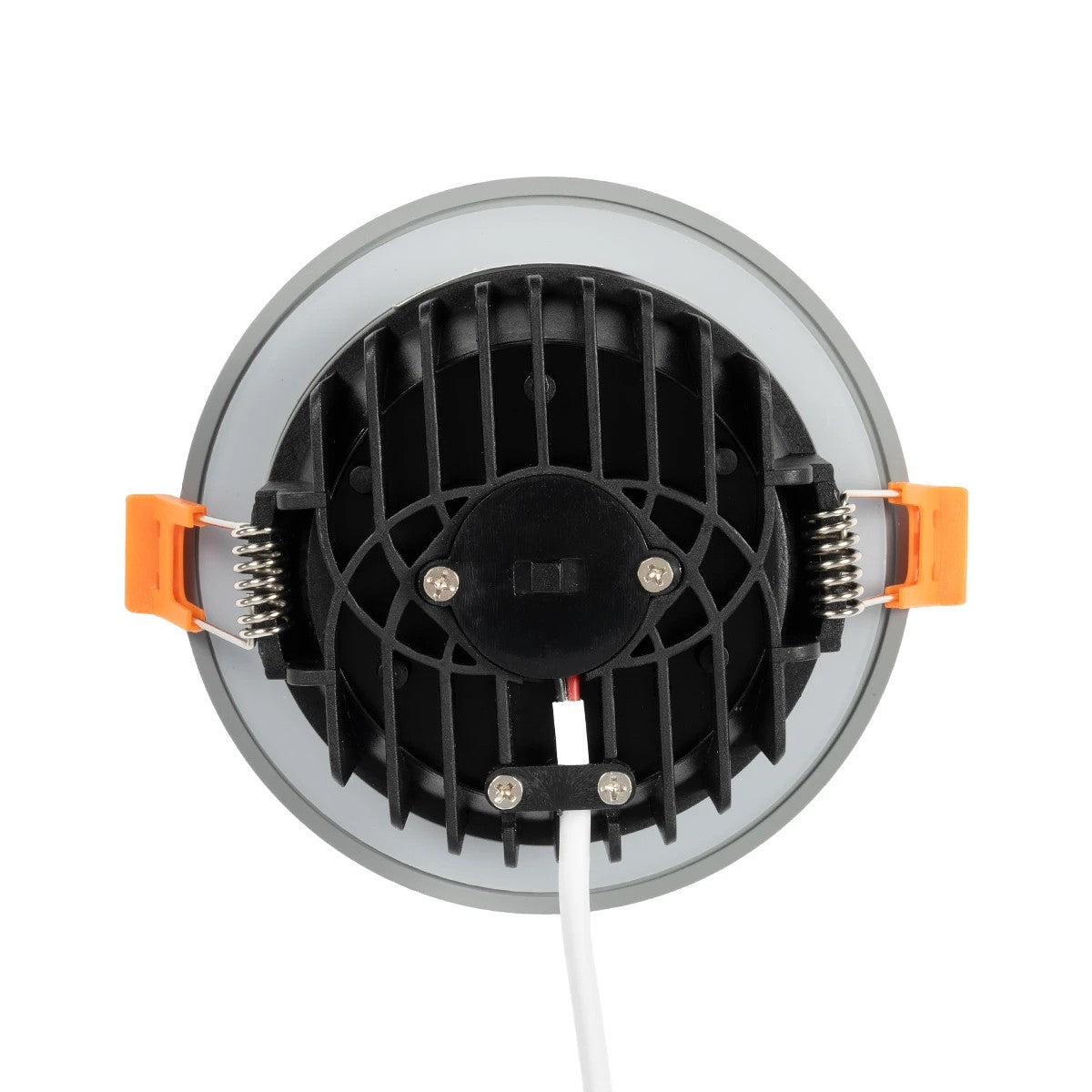 WATERA 60986 Χωνευτό Downlight Σποτ Panel Μπάνιου LED 12W 1500lm 120° AC 220-240V Αδιάβροχο IP54 Ρυθμιζόμενο Λευκό CCT με Διακόπτη στο Σώμα 2700K/4500K/6000K Dimmable - Lumileds SMD Chip & TÜV SÜD Driver - Γκρι Ανθρακί Ματ - Μ10.8 x Π10.8 x Υ3.2 / Q9εκ