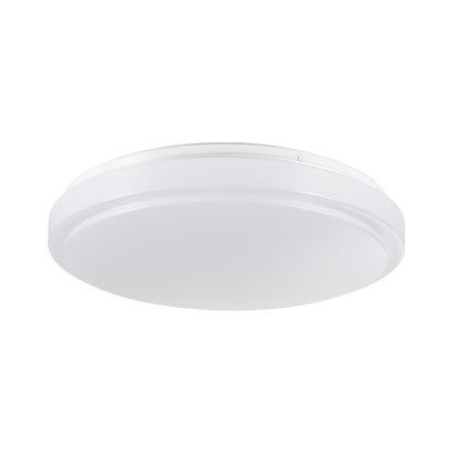 EMERGANO 60992 Πλαφονιέρα Οροφής LED 30W 3000lm 120° AC 220-240V με Ενσωματωμένο Σύστημα Emergency Li-ion 3450mAh/12.8Wh με Αυτονομία έως 3hrs - Αδιάβροχη IP54 Φ38 x Υ5.3cm Ψυχρό Λευκό 6000K - Λευκό - Bridgelux Chips