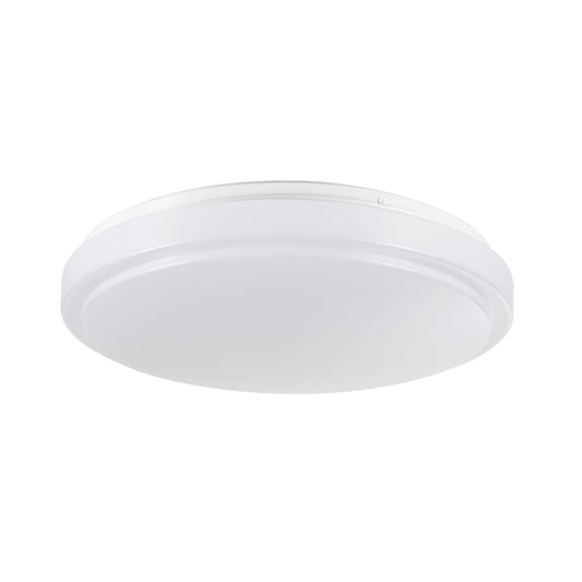 SENSORANO 60994 Πλαφονιέρα Οροφής LED 30W 3000lm 120° AC 220-240V με Ενσωματωμένο Σύστημα Ρυθμιζόμενου Microwave Αισθητήρα Κίνησης - Αδιάβροχη IP54 Φ38 x Υ5.3cm Ψυχρό Λευκό 6000K - Λευκό - Bridgelux Chips