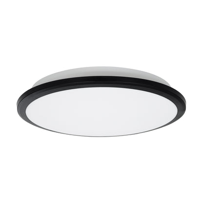 TUFFIN 60996 Πλαφονιέρα Οροφής LED 24W 2760lm 120° AC 220-240V Αδιάβροχη IP54 Φ30 x Υ6.5cm Ψυχρό Λευκό 6000K - Μαύρο - Bridgelux Chips
