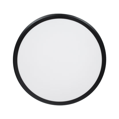 TUFFIN 60996 Πλαφονιέρα Οροφής LED 24W 2760lm 120° AC 220-240V Αδιάβροχη IP54 Φ30 x Υ6.5cm Ψυχρό Λευκό 6000K - Μαύρο - Bridgelux Chips