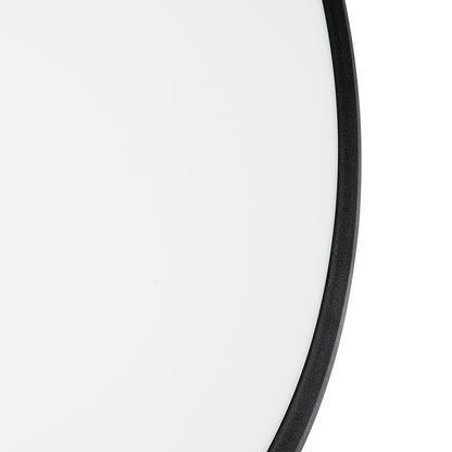 TUFFIN 60996 Πλαφονιέρα Οροφής LED 24W 2760lm 120° AC 220-240V Αδιάβροχη IP54 Φ30 x Υ6.5cm Ψυχρό Λευκό 6000K - Μαύρο - Bridgelux Chips