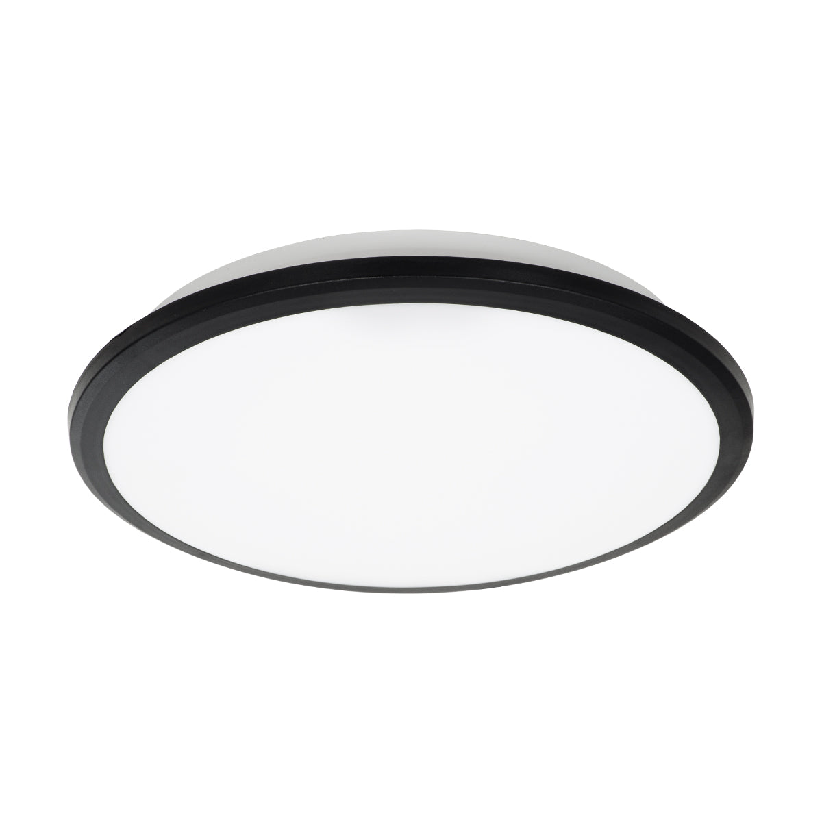 TUFFIN 60997 Πλαφονιέρα Οροφής LED 24W 2640lm 120° AC 220-240V Αδιάβροχη IP54 Φ30 x Υ6.5cm Φυσικό Λευκό 4500K - Μαύρο - Bridgelux Chips