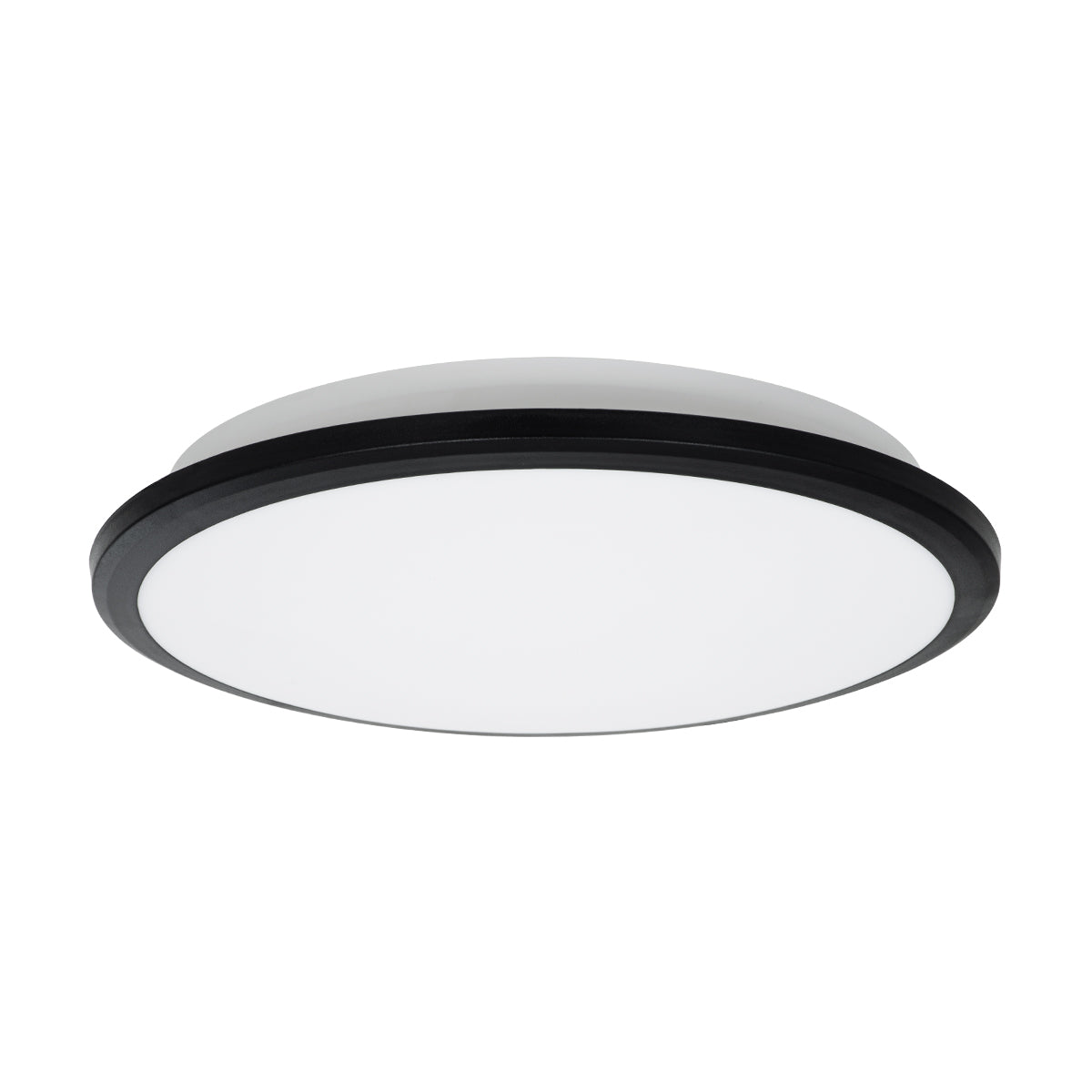 TUFFIN 60997 Πλαφονιέρα Οροφής LED 24W 2640lm 120° AC 220-240V Αδιάβροχη IP54 Φ30 x Υ6.5cm Φυσικό Λευκό 4500K - Μαύρο - Bridgelux Chips