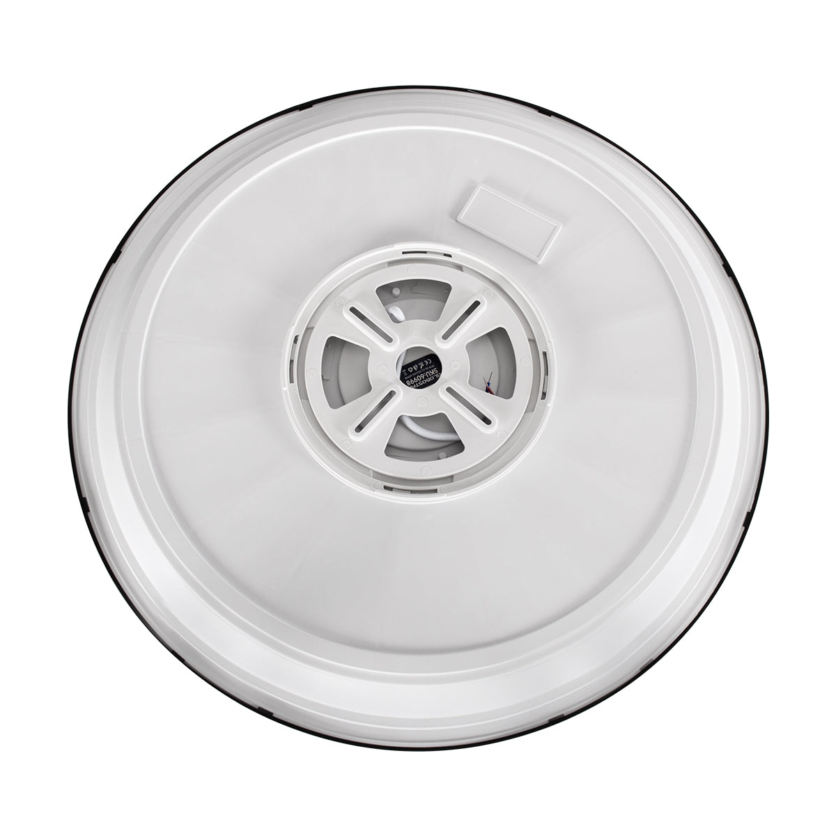 TUFFIN 60999 Πλαφονιέρα Οροφής LED 36W 3960lm 120° AC 220-240V Αδιάβροχη IP54 Φ48 x Υ6.5cm Φυσικό Λευκό 4500K - Μαύρο - Bridgelux Chips