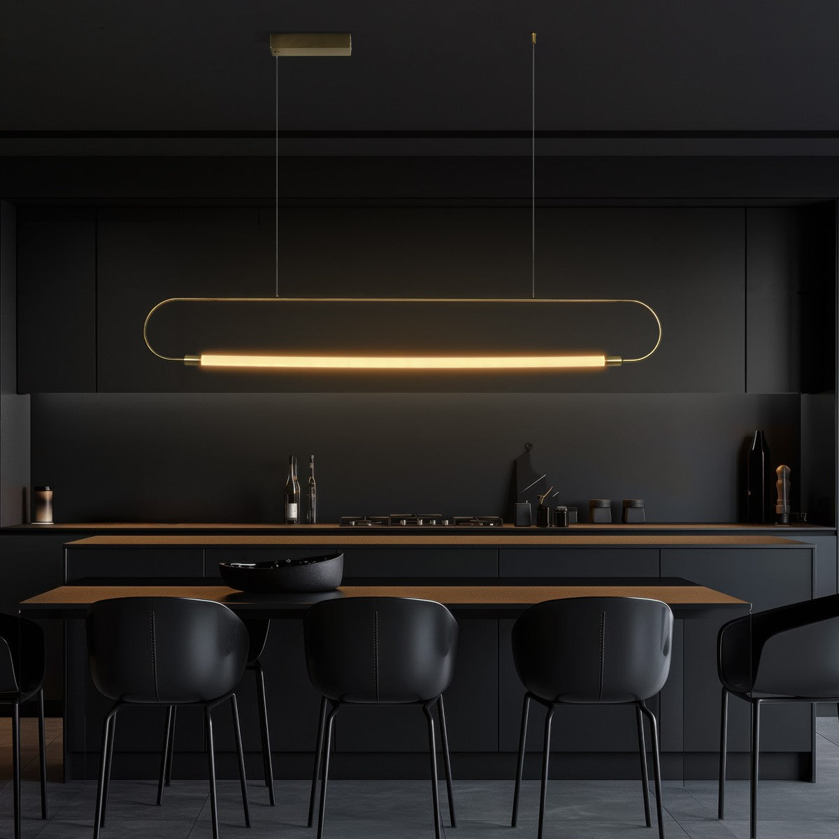 GLOW KLV-101-0177 Κρεμαστό Φωτιστικό Οροφής LED 15W 1500lm 360° AC 220-240V IP20 Ρυθμιζόμενο Λευκό CCT με Χειριστήριο από 2700K έως 6000K Dimmable - Lumileds SMD Chip - Χρυσό Πλατίνα - Μ120 x Π3 x Υ17