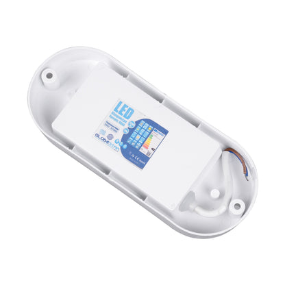 HOMIE 61001 LED Πλαφονιέρα Οροφής - Τοίχου Οβάλ 11W 939lm 150° AC 220-240V Αδιάβροχο IP65 Μ17 x Π7 x Υ4.5cm Φυσικό Λευκό 4500K