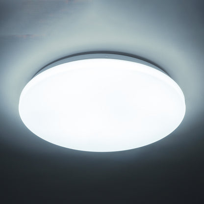 CELANO 61008 Φωτιστικό Πλαφονιέρα Οροφής LED 30W 3000lm 120° AC 220-240V Αδιάβροχο IP54 Ψυχρό Λευκό 6000K - Lumileds SMD Chip - Λευκό Γαλακτερό - Μ33 x Π33 x Υ6