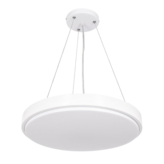 CASPER 61018 Κρεμαστή Πλαφονιέρα Οροφής LED CCT 76W 8372lm 120° AC 220-240V - Εναλλαγή Φωτισμού μέσω Τηλεχειριστηρίου All In One Ψυχρό Λευκό 6000k+Φυσικό Λευκό 4500k+Θερμό Λευκό 2700k Dimmable Φ45cm - Λευκό