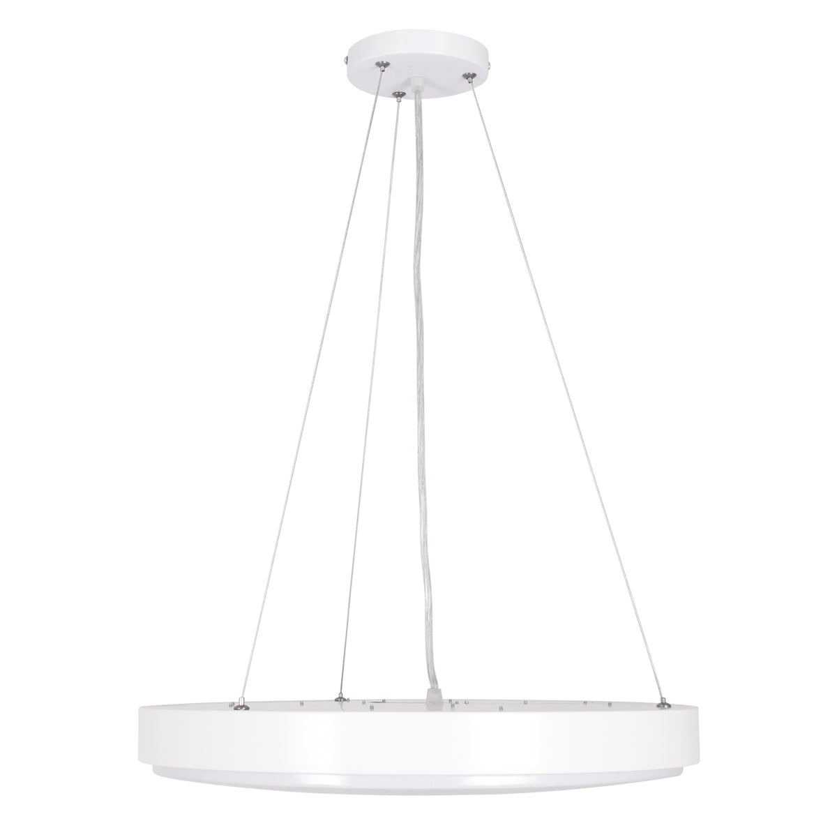 CASPER 61018 Κρεμαστή Πλαφονιέρα Οροφής LED CCT 76W 8372lm 120° AC 220-240V - Εναλλαγή Φωτισμού μέσω Τηλεχειριστηρίου All In One Ψυχρό Λευκό 6000k+Φυσικό Λευκό 4500k+Θερμό Λευκό 2700k Dimmable Φ45cm - Λευκό