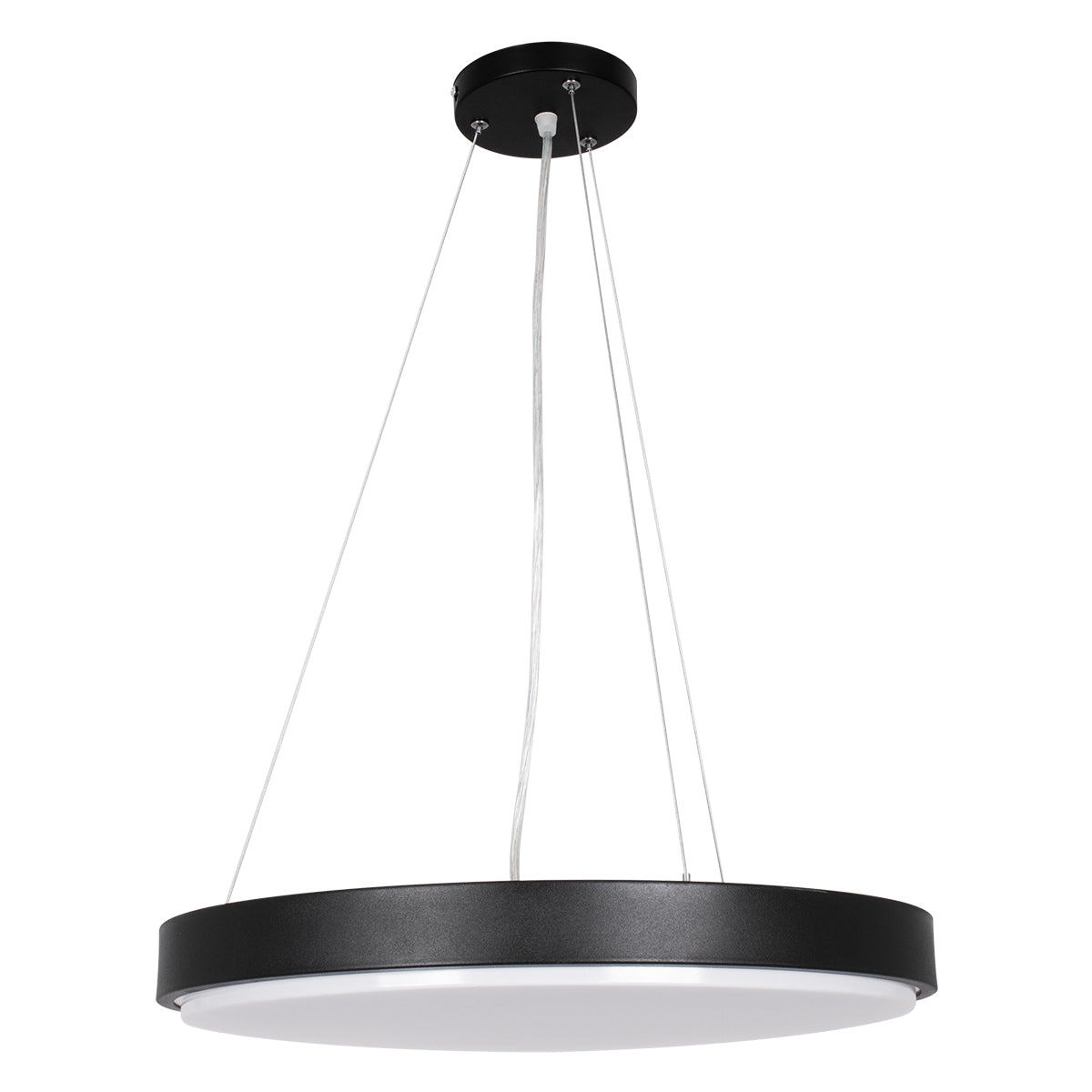 CASPER 61019 Κρεμαστή Πλαφονιέρα Οροφής LED CCT 76W 8372lm 120° AC 220-240V - Εναλλαγή Φωτισμού μέσω Τηλεχειριστηρίου All In One Ψυχρό Λευκό 6000k+Φυσικό Λευκό 4500k+Θερμό Λευκό 2700k Dimmable Φ45cm - Μαύρο