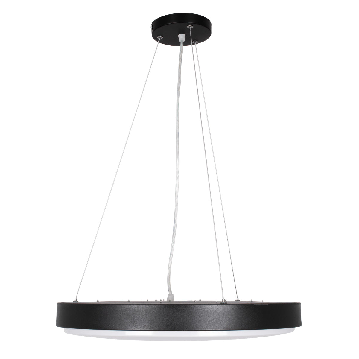 CASPER 61019 Κρεμαστή Πλαφονιέρα Οροφής LED CCT 76W 8372lm 120° AC 220-240V - Εναλλαγή Φωτισμού μέσω Τηλεχειριστηρίου All In One Ψυχρό Λευκό 6000k+Φυσικό Λευκό 4500k+Θερμό Λευκό 2700k Dimmable Φ45cm - Μαύρο