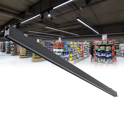 MARKET 61021 Μοντέρνο Γραμμικό Επεκτεινόμενο Φωτιστικό Οροφής LED 18W 2200lm 60° AC 220-240V IP20 Φυσικό Λευκό 4500K - Lumileds SMD Chip - Μαύρο Ματ - Μ120 x Π2 x Υ4