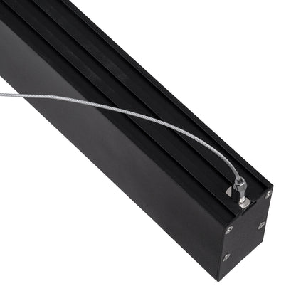 FELIX 61028-P Γραμμικό Κρεμαστό Φωτιστικό Linear LED CCT 54W 6500lm 120° AC 220-240V Μ120 x Π3.5 x Υ7cm - Εναλλαγή Φωτισμού μέσω Τηλεχειριστηρίου All In One Ψυχρό 6000k+Φυσικό 4500k+Θερμό 2700k Dimmable - Μαύρο