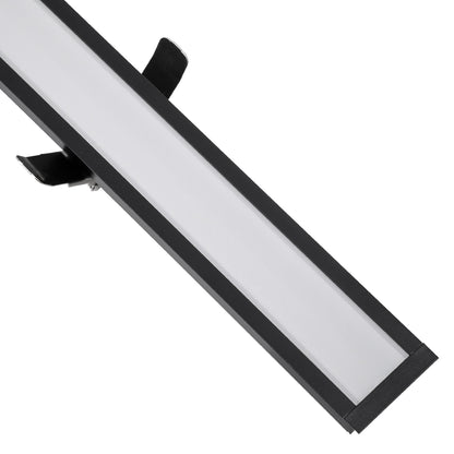 LUCA 61032 Γραμμικό Χωνευτό Φωτιστικό Linear LED CCT 54W 6500lm 120° AC 220-240V Μ121.5 x Π5 x Υ4cm - Εναλλαγή Φωτισμού μέσω Τηλεχειριστηρίου All In One Ψυχρό 6000k+Φυσικό 4500k+Θερμό 2700k Dimmable - Μαύρο