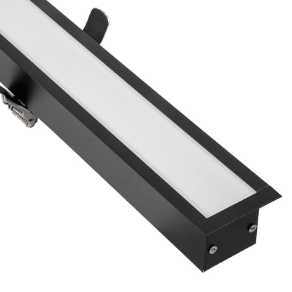 LUCA 61032 Γραμμικό Χωνευτό Φωτιστικό Linear LED CCT 54W 6500lm 120° AC 220-240V Μ121.5 x Π5 x Υ4cm - Εναλλαγή Φωτισμού μέσω Τηλεχειριστηρίου All In One Ψυχρό 6000k+Φυσικό 4500k+Θερμό 2700k Dimmable - Μαύρο