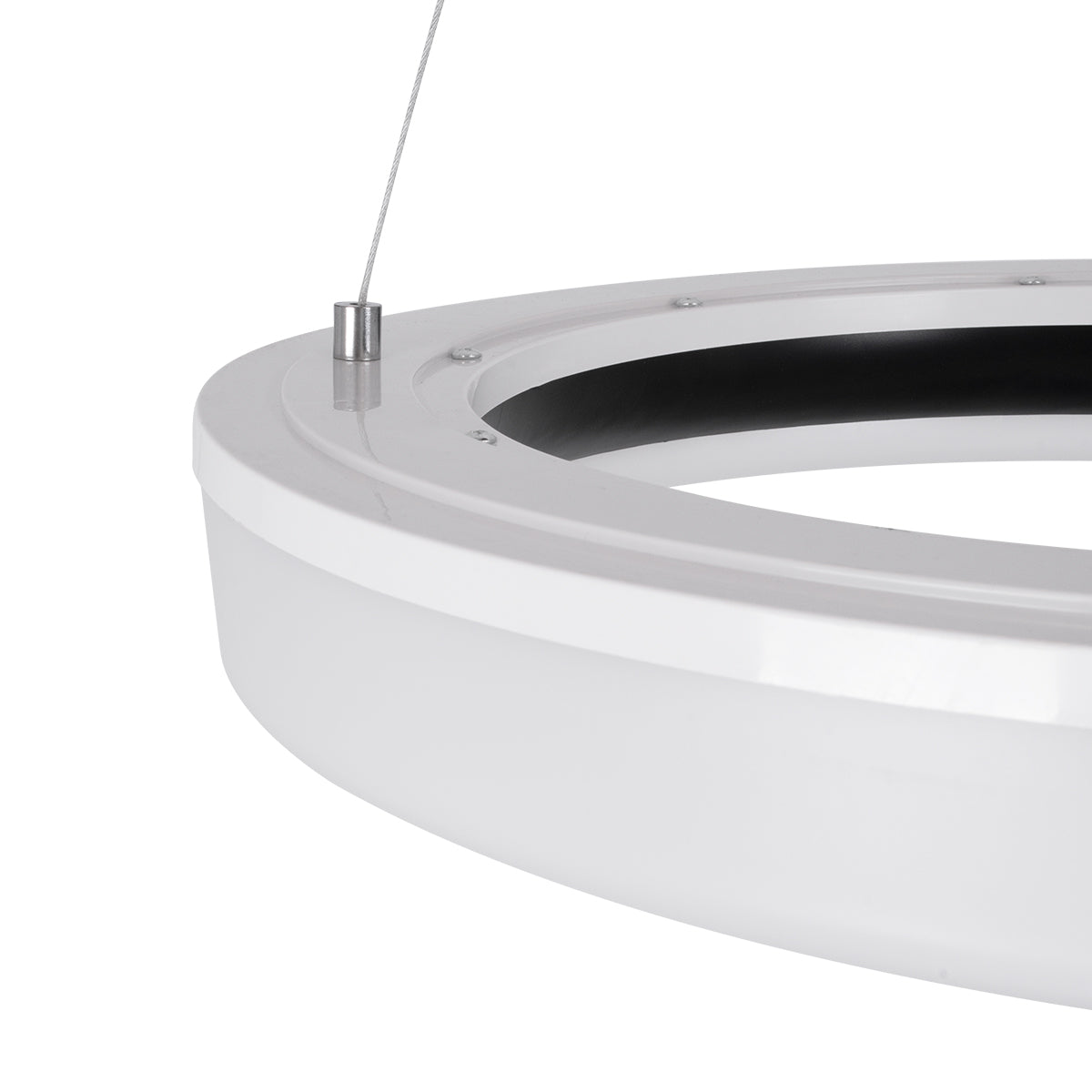 ARIANA 61037 Κρεμαστή Πλαφονιέρα Οροφής Κύκλος LED CCT 55W 6376lm 120° AC 220-240V - Εναλλαγή Φωτισμού μέσω Τηλεχειριστηρίου All In One Ψυχρό Λευκό 6000k+Φυσικό Λευκό 4500k+Θερμό Λευκό 2700k Dimmable Φ48cm - Μαύρο