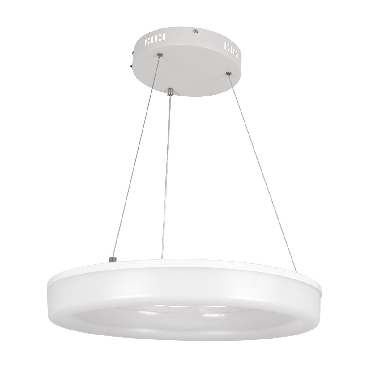 ARIANA 61038 Κρεμαστή Πλαφονιέρα Οροφής Κύκλος LED CCT 55W 6376lm 120° AC 220-240V - Εναλλαγή Φωτισμού μέσω Τηλεχειριστηρίου All In One Ψυχρό Λευκό 6000k+Φυσικό Λευκό 4500k+Θερμό Λευκό 2700k Dimmable Φ48cm - Λευκό