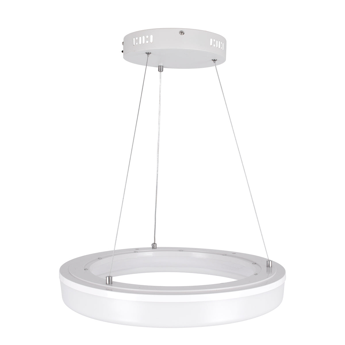 ARIANA 61038 Κρεμαστή Πλαφονιέρα Οροφής Κύκλος LED CCT 55W 6376lm 120° AC 220-240V - Εναλλαγή Φωτισμού μέσω Τηλεχειριστηρίου All In One Ψυχρό Λευκό 6000k+Φυσικό Λευκό 4500k+Θερμό Λευκό 2700k Dimmable Φ48cm - Λευκό