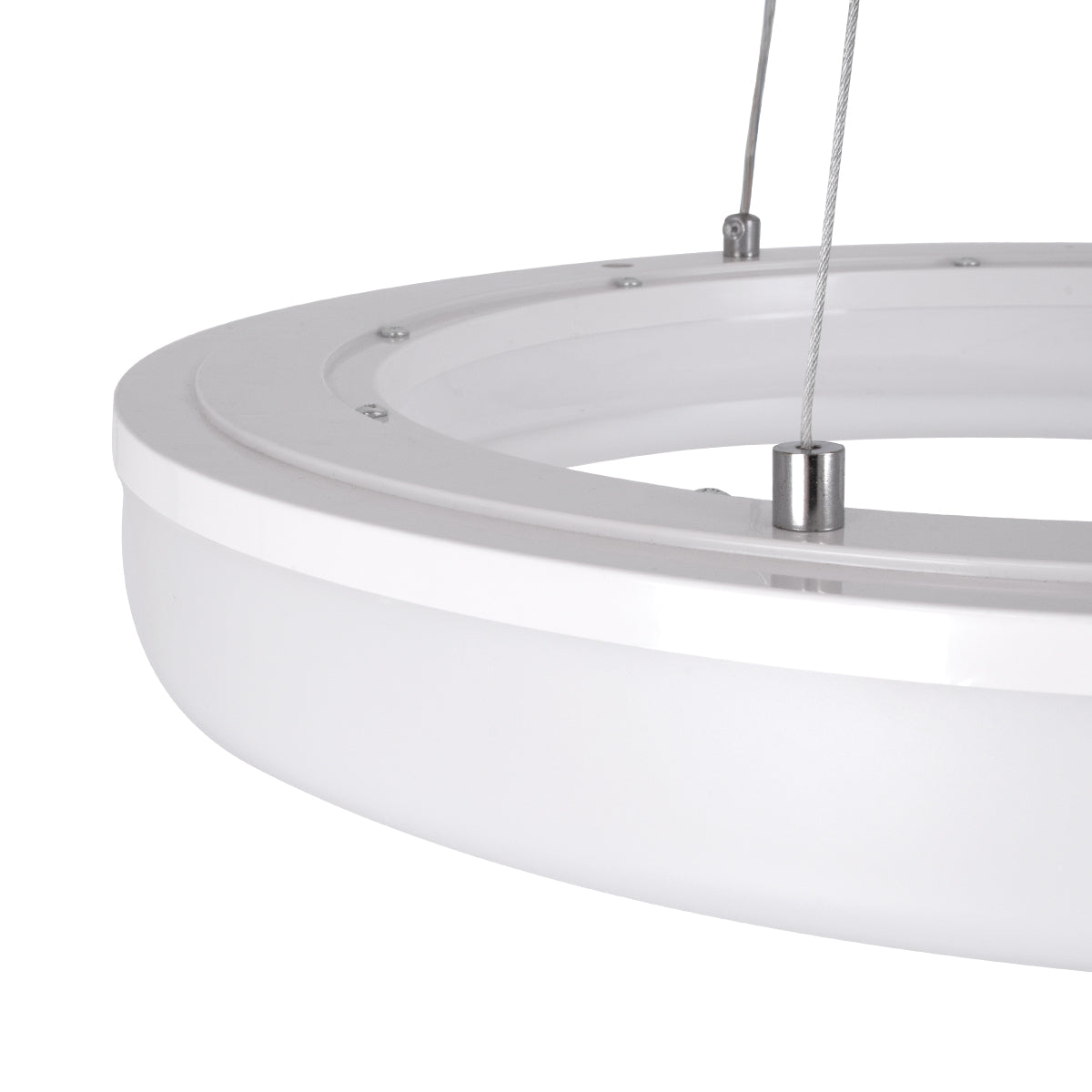 ARIANA 61038 Κρεμαστή Πλαφονιέρα Οροφής Κύκλος LED CCT 55W 6376lm 120° AC 220-240V - Εναλλαγή Φωτισμού μέσω Τηλεχειριστηρίου All In One Ψυχρό Λευκό 6000k+Φυσικό Λευκό 4500k+Θερμό Λευκό 2700k Dimmable Φ48cm - Λευκό