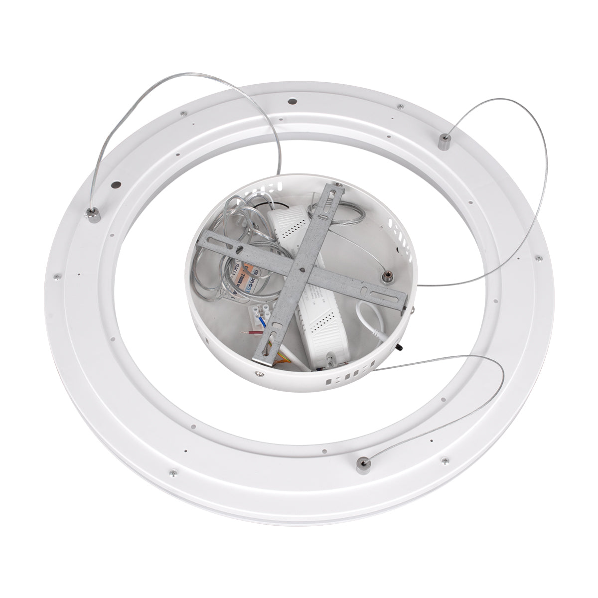 ARIANA 61038 Κρεμαστή Πλαφονιέρα Οροφής Κύκλος LED CCT 55W 6376lm 120° AC 220-240V - Εναλλαγή Φωτισμού μέσω Τηλεχειριστηρίου All In One Ψυχρό Λευκό 6000k+Φυσικό Λευκό 4500k+Θερμό Λευκό 2700k Dimmable Φ48cm - Λευκό