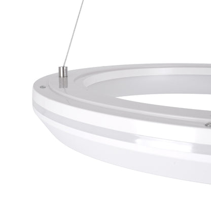 MELINA 61044 Κρεμαστή Πλαφονιέρα Οροφής Κύκλος LED CCT 55W 6376lm 120° AC 220-240V - Εναλλαγή Φωτισμού μέσω Τηλεχειριστηρίου All In One Ψυχρό Λευκό 6000k+Φυσικό Λευκό 4500k+Θερμό Λευκό 2700k Dimmable Φ48cm - Λευκό