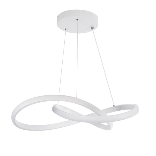 DEXTER 61050 Μοντέρνο Κρεμαστό Φωτιστικό Οροφής LED 72W 8064lm 300° AC 220-240V IP20 Ρυθμιζόμενο Λευκό CCT με Χειριστήριο από 2700K έως 6000K Dimmable - Lumileds SMD Chip - Λευκό Ματ - Μ56 x Π56 x Υ14