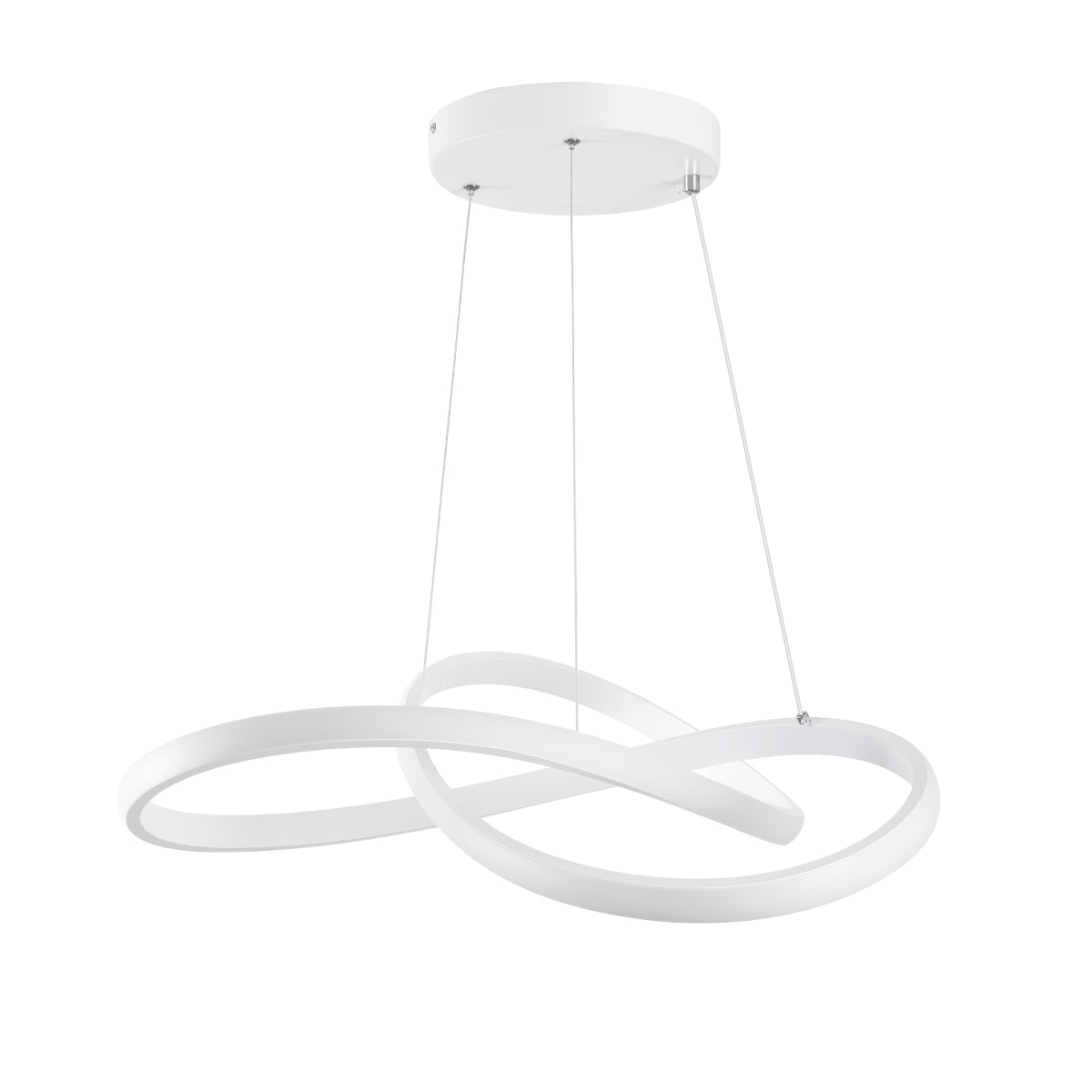 DEXTER 61050 Μοντέρνο Κρεμαστό Φωτιστικό Οροφής LED 72W 8064lm 300° AC 220-240V IP20 Ρυθμιζόμενο Λευκό CCT με Χειριστήριο από 2700K έως 6000K Dimmable - Lumileds SMD Chip - Λευκό Ματ - Μ56 x Π56 x Υ14