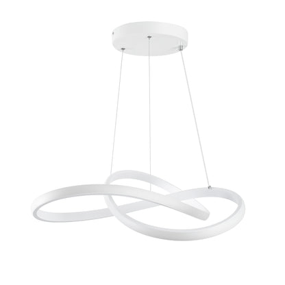 DEXTER 61050 Μοντέρνο Κρεμαστό Φωτιστικό Οροφής LED 72W 8064lm 300° AC 220-240V IP20 Ρυθμιζόμενο Λευκό CCT με Χειριστήριο από 2700K έως 6000K Dimmable - Lumileds SMD Chip - Λευκό Ματ - Μ56 x Π56 x Υ14