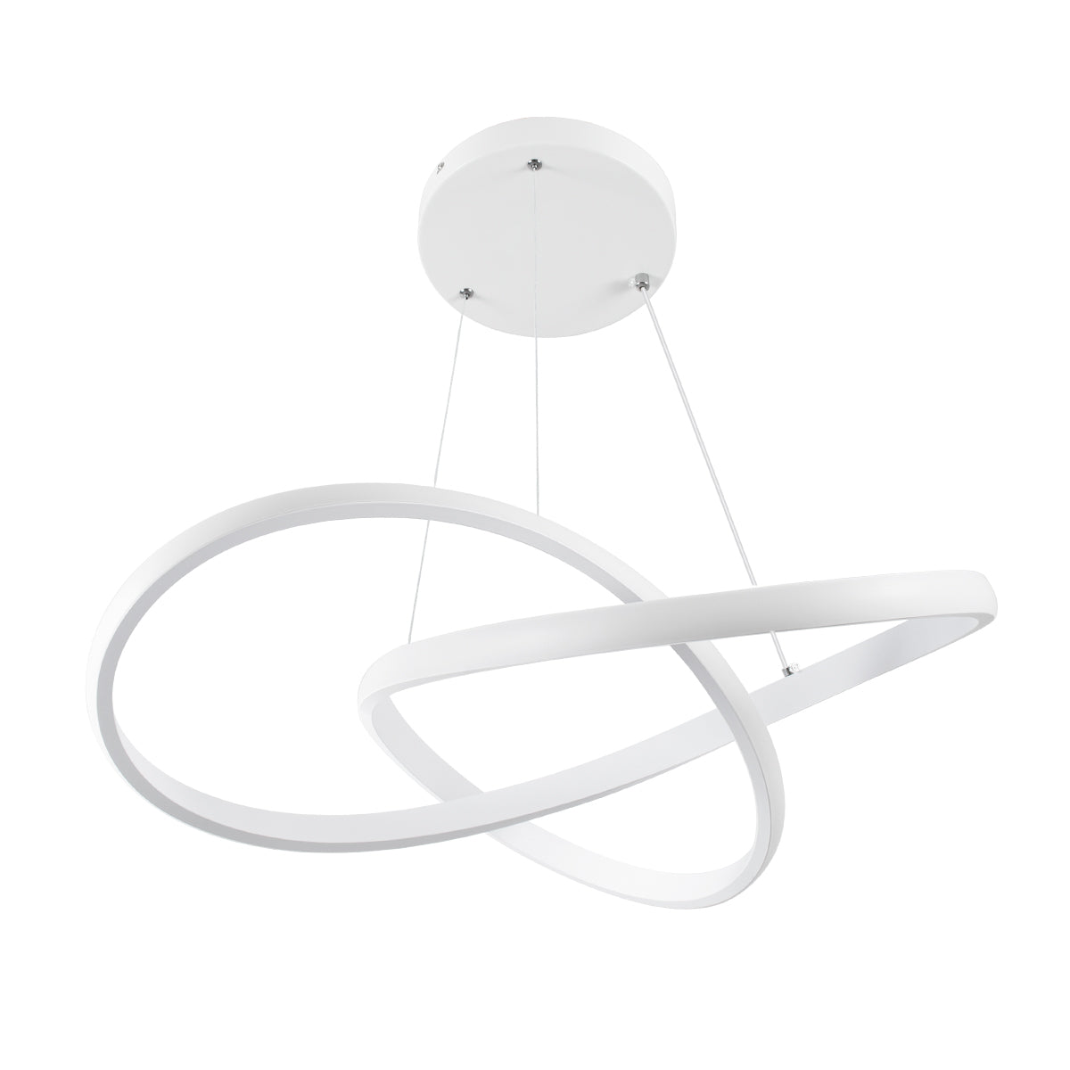 DEXTER 61050 Μοντέρνο Κρεμαστό Φωτιστικό Οροφής LED 72W 8064lm 300° AC 220-240V IP20 Ρυθμιζόμενο Λευκό CCT με Χειριστήριο από 2700K έως 6000K Dimmable - Lumileds SMD Chip - Λευκό Ματ - Μ56 x Π56 x Υ14