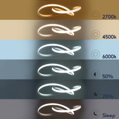 DEXTER 61050 Μοντέρνο Κρεμαστό Φωτιστικό Οροφής LED 72W 8064lm 300° AC 220-240V IP20 Ρυθμιζόμενο Λευκό CCT με Χειριστήριο από 2700K έως 6000K Dimmable - Lumileds SMD Chip - Λευκό Ματ - Μ56 x Π56 x Υ14