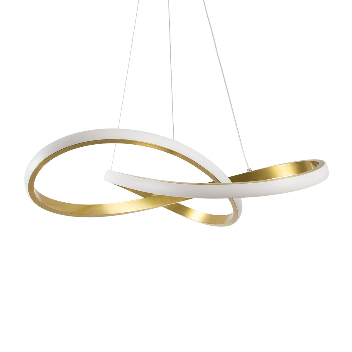 DEXTER 61051 Μοντέρνο Κρεμαστό Φωτιστικό Οροφής LED 72W 8064lm 300° AC 220-240V IP20 Ρυθμιζόμενο Λευκό CCT με Χειριστήριο από 2700K έως 6000K Dimmable - Lumileds SMD Chip - Χρυσό Βούρτσας - Μ56 x Π56 x Υ14