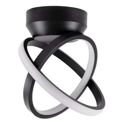 AMELIA 61052 Μοντέρνο Φωτιστικό Οροφής LED 20W 2400lm 300° AC 220-240V IP20 Ρυθμιζόμενο Λευκό CCT με On/Off 2700K/4500K/6000K - Lumileds SMD Chip - Μαύρο Ματ - Μ24.5 x Π16 x Υ25