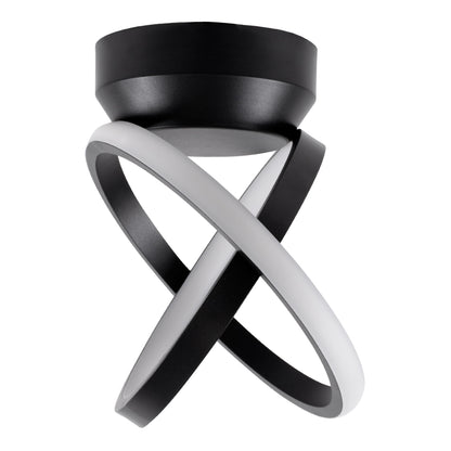 AMELIA 61052 Μοντέρνο Φωτιστικό Οροφής LED 20W 2400lm 300° AC 220-240V IP20 Ρυθμιζόμενο Λευκό CCT με On/Off 2700K/4500K/6000K - Lumileds SMD Chip - Μαύρο Ματ - Μ24.5 x Π16 x Υ25