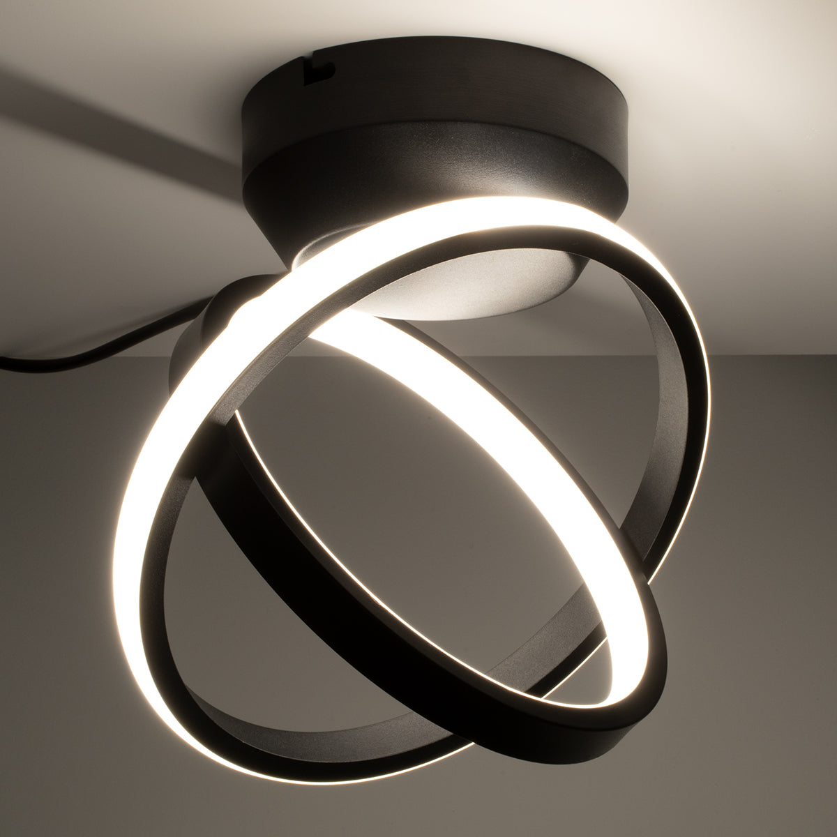 AMELIA 61052 Μοντέρνο Φωτιστικό Οροφής LED 20W 2400lm 300° AC 220-240V IP20 Ρυθμιζόμενο Λευκό CCT με On/Off 2700K/4500K/6000K - Lumileds SMD Chip - Μαύρο Ματ - Μ24.5 x Π16 x Υ25