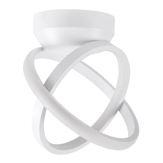 AMELIA 61053 Φωτιστικό Οροφής Design LED CCT 20W 2400lm 300° AC 220-240V - Εναλλαγή Φωτισμού μέσω Διακόπτη On/Off All In One Ψυχρό 6000k+Φυσικό 4500k+Θερμό 2700k Μ24.5 x Π16 x Υ25cm - Λευκό