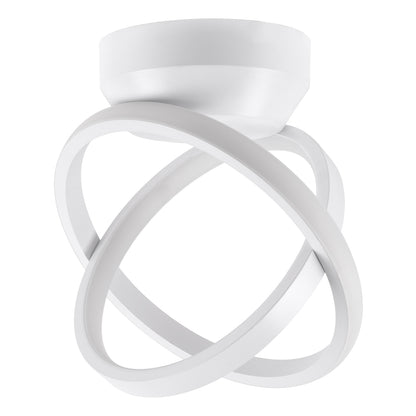 AMELIA 61053 Φωτιστικό Οροφής Design LED CCT 20W 2400lm 300° AC 220-240V - Εναλλαγή Φωτισμού μέσω Διακόπτη On/Off All In One Ψυχρό 6000k+Φυσικό 4500k+Θερμό 2700k Μ24.5 x Π16 x Υ25cm - Λευκό