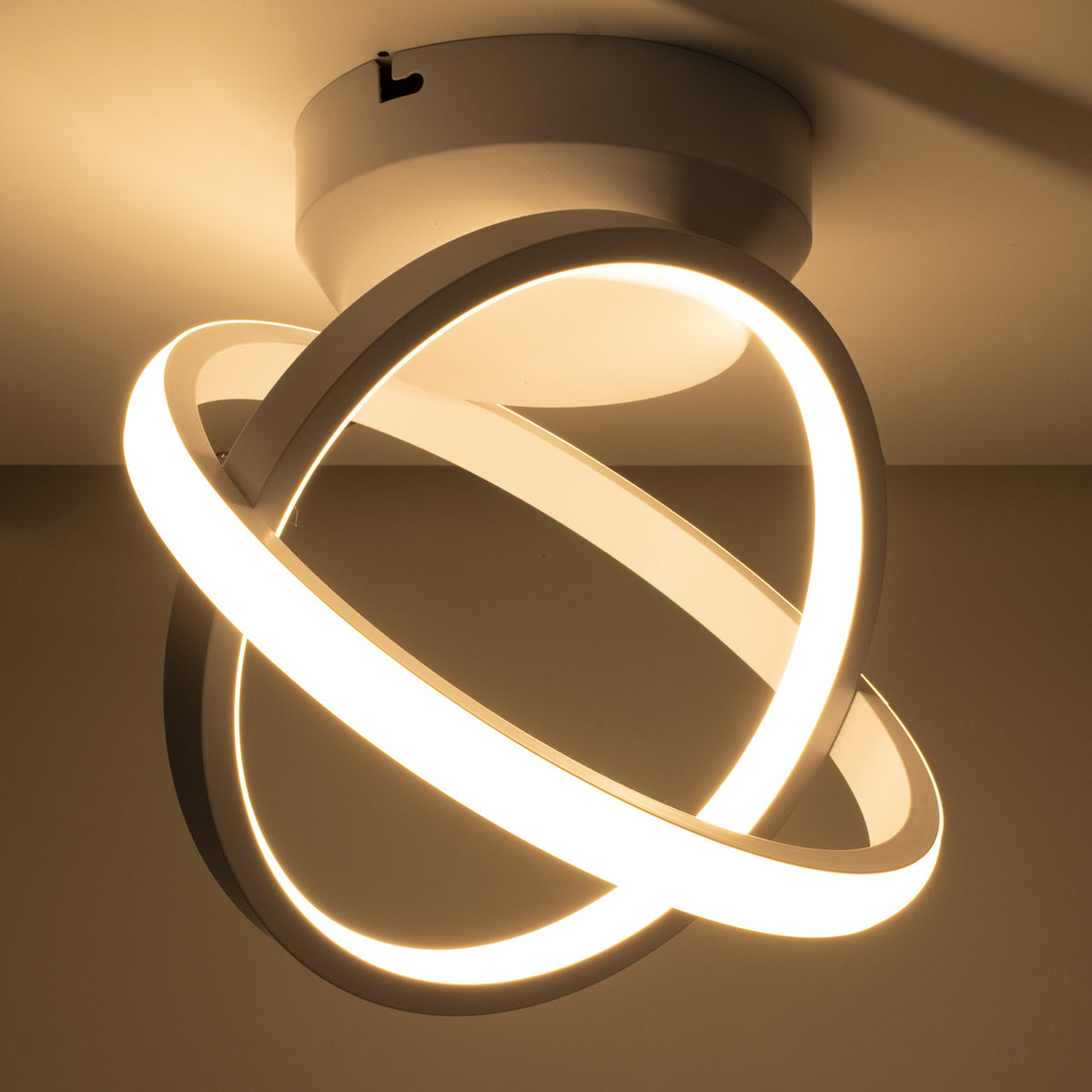 AMELIA 61053 Φωτιστικό Οροφής Design LED CCT 20W 2400lm 300° AC 220-240V - Εναλλαγή Φωτισμού μέσω Διακόπτη On/Off All In One Ψυχρό 6000k+Φυσικό 4500k+Θερμό 2700k Μ24.5 x Π16 x Υ25cm - Λευκό