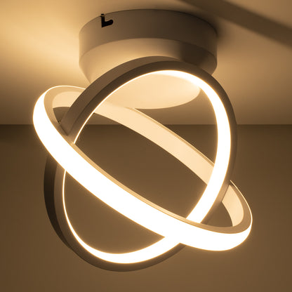 AMELIA 61053 Φωτιστικό Οροφής Design LED CCT 20W 2400lm 300° AC 220-240V - Εναλλαγή Φωτισμού μέσω Διακόπτη On/Off All In One Ψυχρό 6000k+Φυσικό 4500k+Θερμό 2700k Μ24.5 x Π16 x Υ25cm - Λευκό