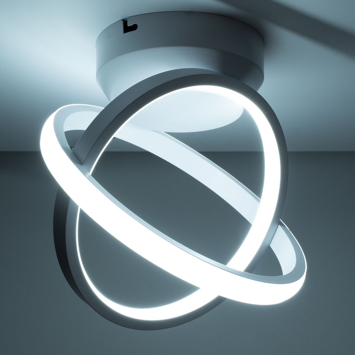 AMELIA 61053 Φωτιστικό Οροφής Design LED CCT 20W 2400lm 300° AC 220-240V - Εναλλαγή Φωτισμού μέσω Διακόπτη On/Off All In One Ψυχρό 6000k+Φυσικό 4500k+Θερμό 2700k Μ24.5 x Π16 x Υ25cm - Λευκό