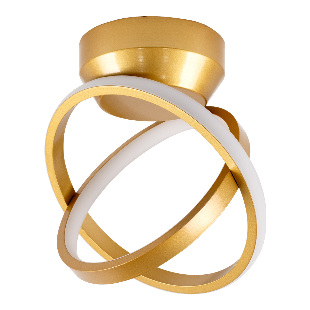 AMELIA 61054 Μοντέρνο Φωτιστικό Οροφής LED 20W 2400lm 300° AC 220-240V IP20 Ρυθμιζόμενο Λευκό CCT με On/Off 2700K/4500K/6000K - Lumileds SMD Chip - Χρυσό Βούρτσας - Μ24.5 x Π16 x Υ25