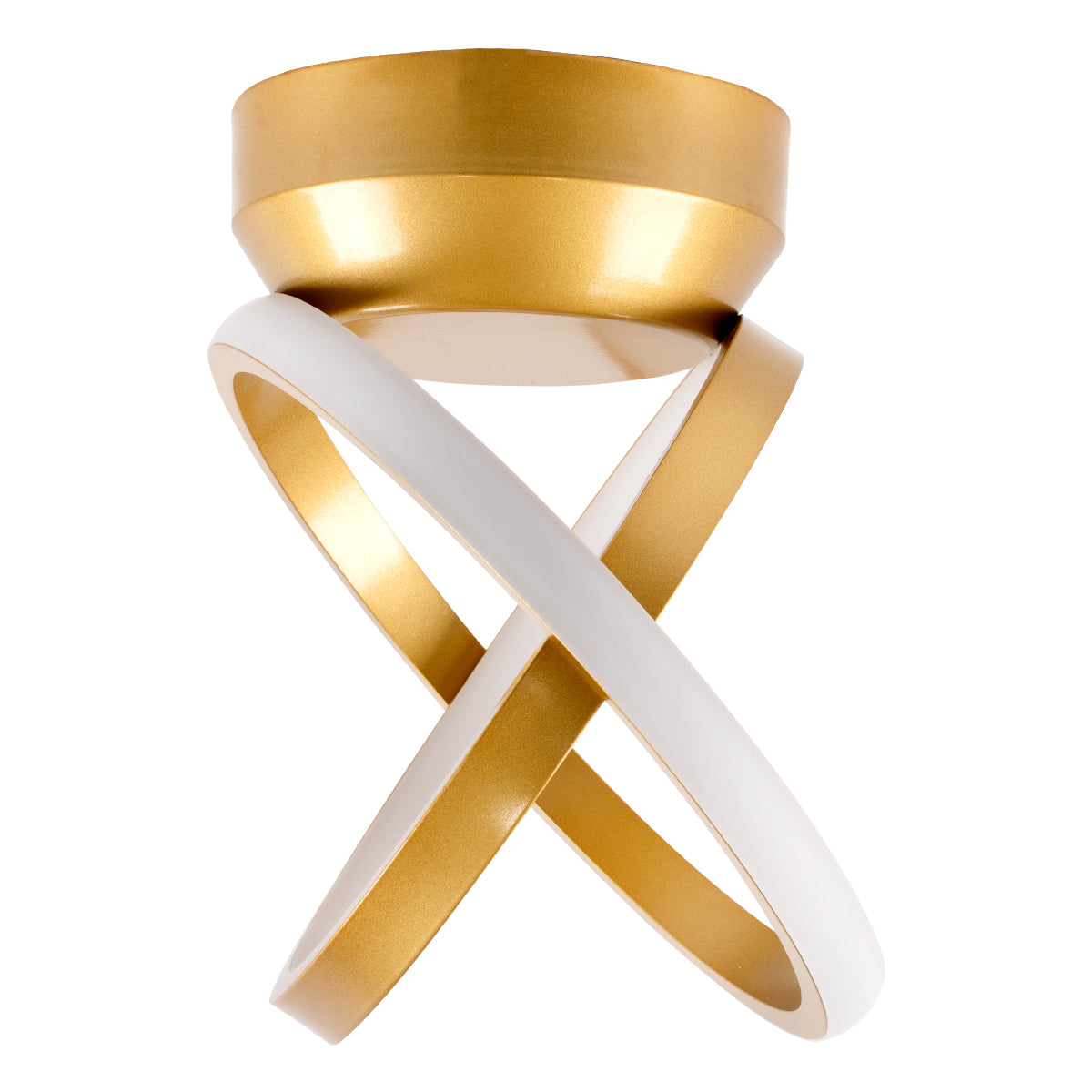 AMELIA 61054 Μοντέρνο Φωτιστικό Οροφής LED 20W 2400lm 300° AC 220-240V IP20 Ρυθμιζόμενο Λευκό CCT με On/Off 2700K/4500K/6000K - Lumileds SMD Chip - Χρυσό Βούρτσας - Μ24.5 x Π16 x Υ25