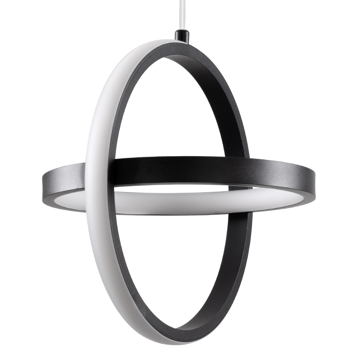 ALICE 61055 Μοντέρνο Κρεμαστό Φωτιστικό Οροφής LED 20W 2400lm 300° AC 220-240V IP20 Ρυθμιζόμενο Λευκό CCT με On/Off 2700K/4500K/6000K - Lumileds SMD Chip - Μαύρο Ματ - Μ25 x Π22 x Υ25