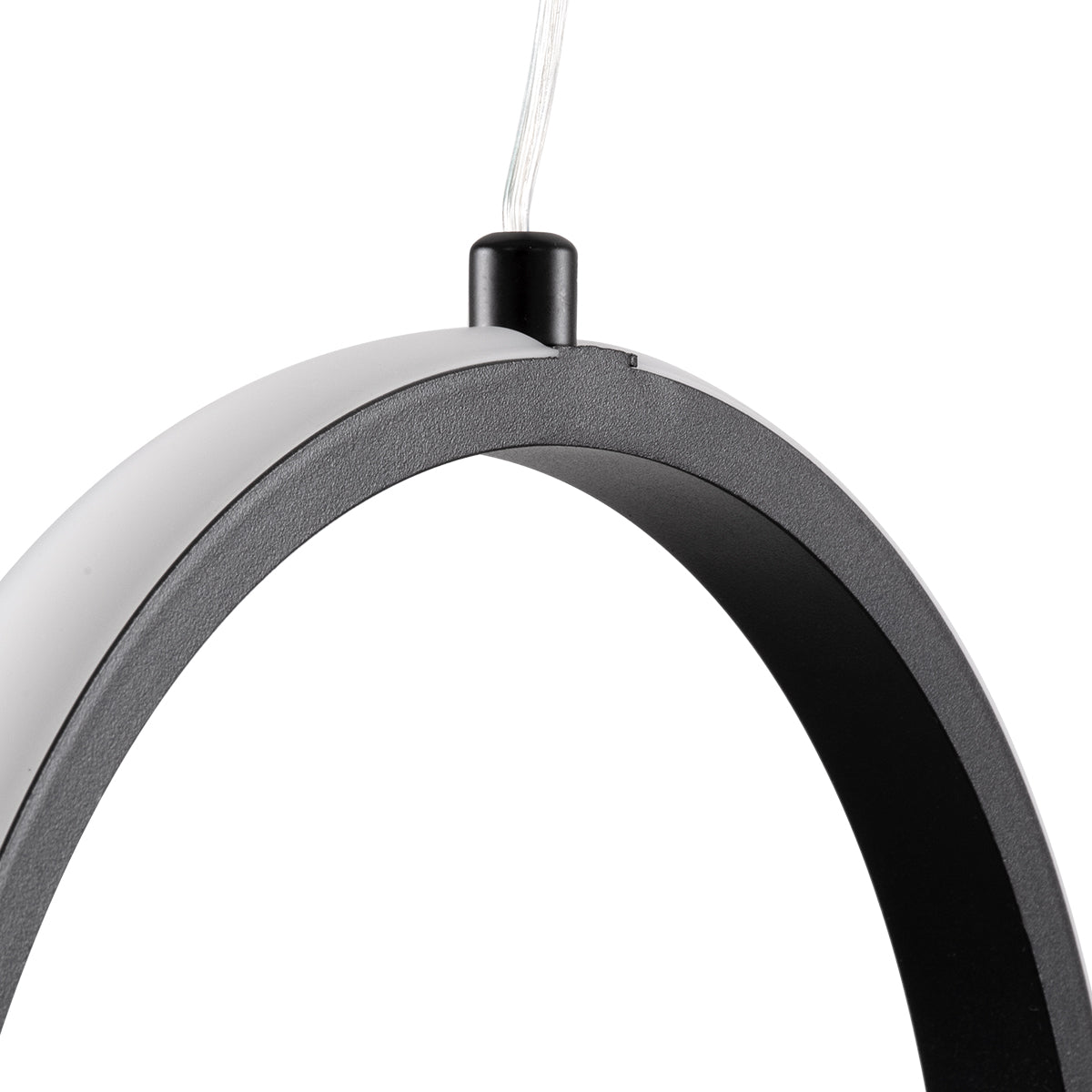 ALICE 61055 Μοντέρνο Κρεμαστό Φωτιστικό Οροφής LED 20W 2400lm 300° AC 220-240V IP20 Ρυθμιζόμενο Λευκό CCT με On/Off 2700K/4500K/6000K - Lumileds SMD Chip - Μαύρο Ματ - Μ25 x Π22 x Υ25