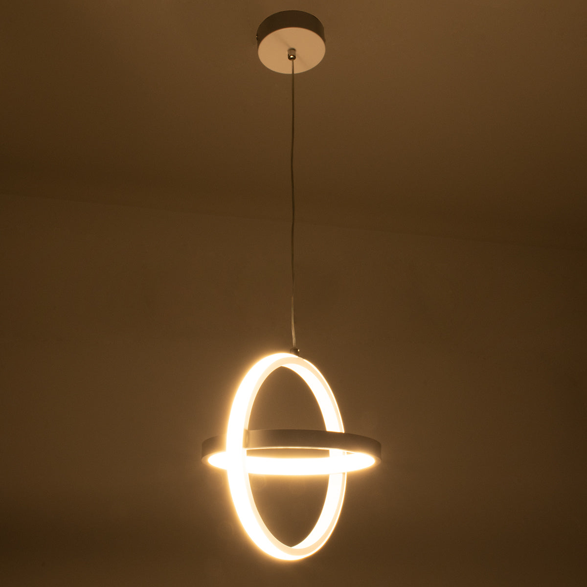 ALICE 61056 Κρεμαστό Φωτιστικό Οροφής Design LED CCT 20W 2400lm 300° AC 220-240V - Εναλλαγή Φωτισμού μέσω Διακόπτη On/Off All In One Ψυχρό 6000k+Φυσικό 4500k+Θερμό 2700k Μ25 x Π22 x Υ25cm - Λευκό