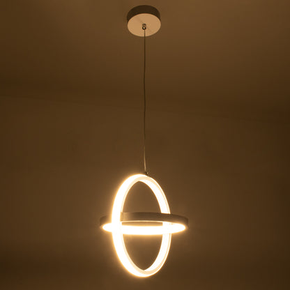 ALICE 61056 Κρεμαστό Φωτιστικό Οροφής Design LED CCT 20W 2400lm 300° AC 220-240V - Εναλλαγή Φωτισμού μέσω Διακόπτη On/Off All In One Ψυχρό 6000k+Φυσικό 4500k+Θερμό 2700k Μ25 x Π22 x Υ25cm - Λευκό