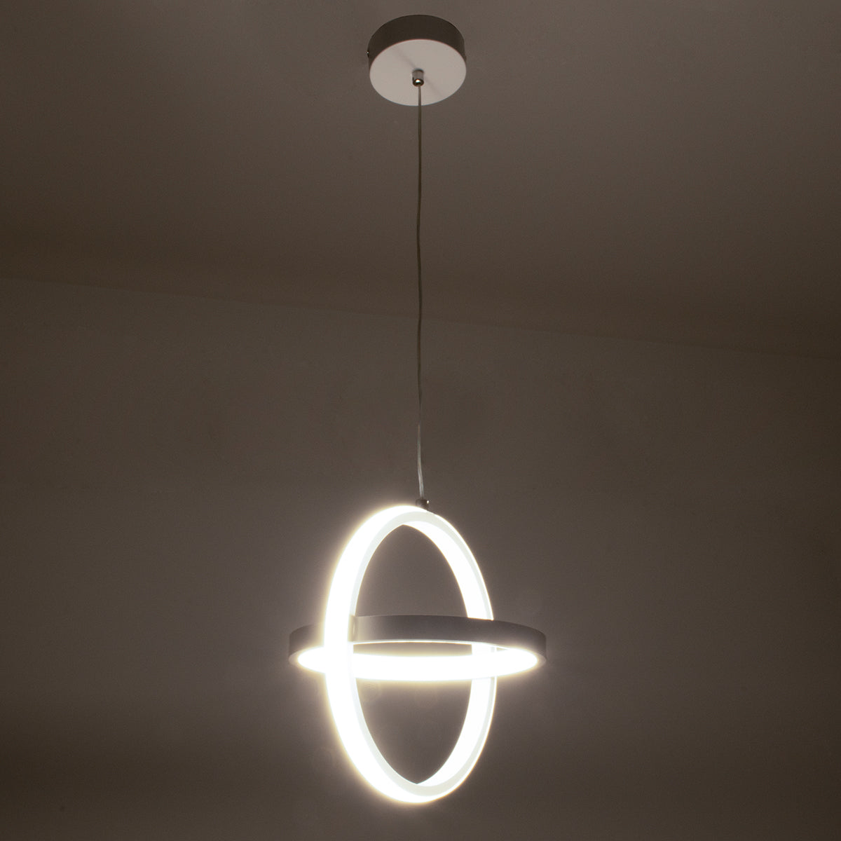 ALICE 61056 Κρεμαστό Φωτιστικό Οροφής Design LED CCT 20W 2400lm 300° AC 220-240V - Εναλλαγή Φωτισμού μέσω Διακόπτη On/Off All In One Ψυχρό 6000k+Φυσικό 4500k+Θερμό 2700k Μ25 x Π22 x Υ25cm - Λευκό