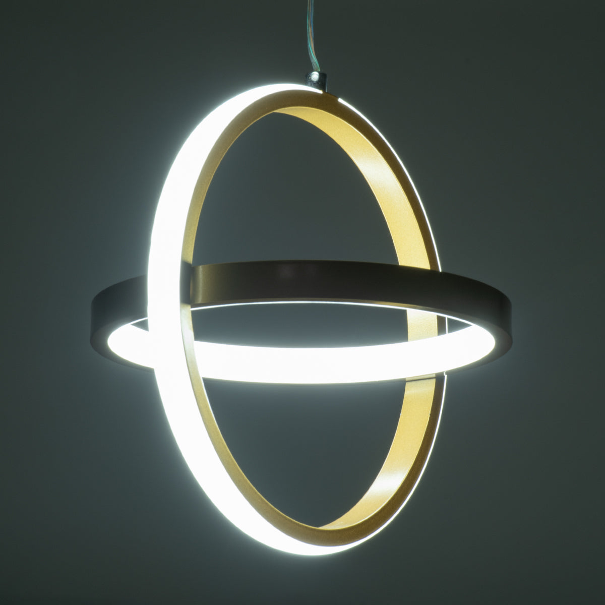 ALICE 61057 Modern LED Pendant Ceiling Light 20W 2400lm 300° AC 220-240V IP20 Dimmable White CCT with On/Off 2700K/4500K/6000K - Lumileds SMD Chip - Brushed Gold - L25 x W22 x H25