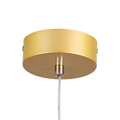 ALICE 61057 Modern LED Pendant Ceiling Light 20W 2400lm 300° AC 220-240V IP20 Dimmable White CCT with On/Off 2700K/4500K/6000K - Lumileds SMD Chip - Brushed Gold - L25 x W22 x H25