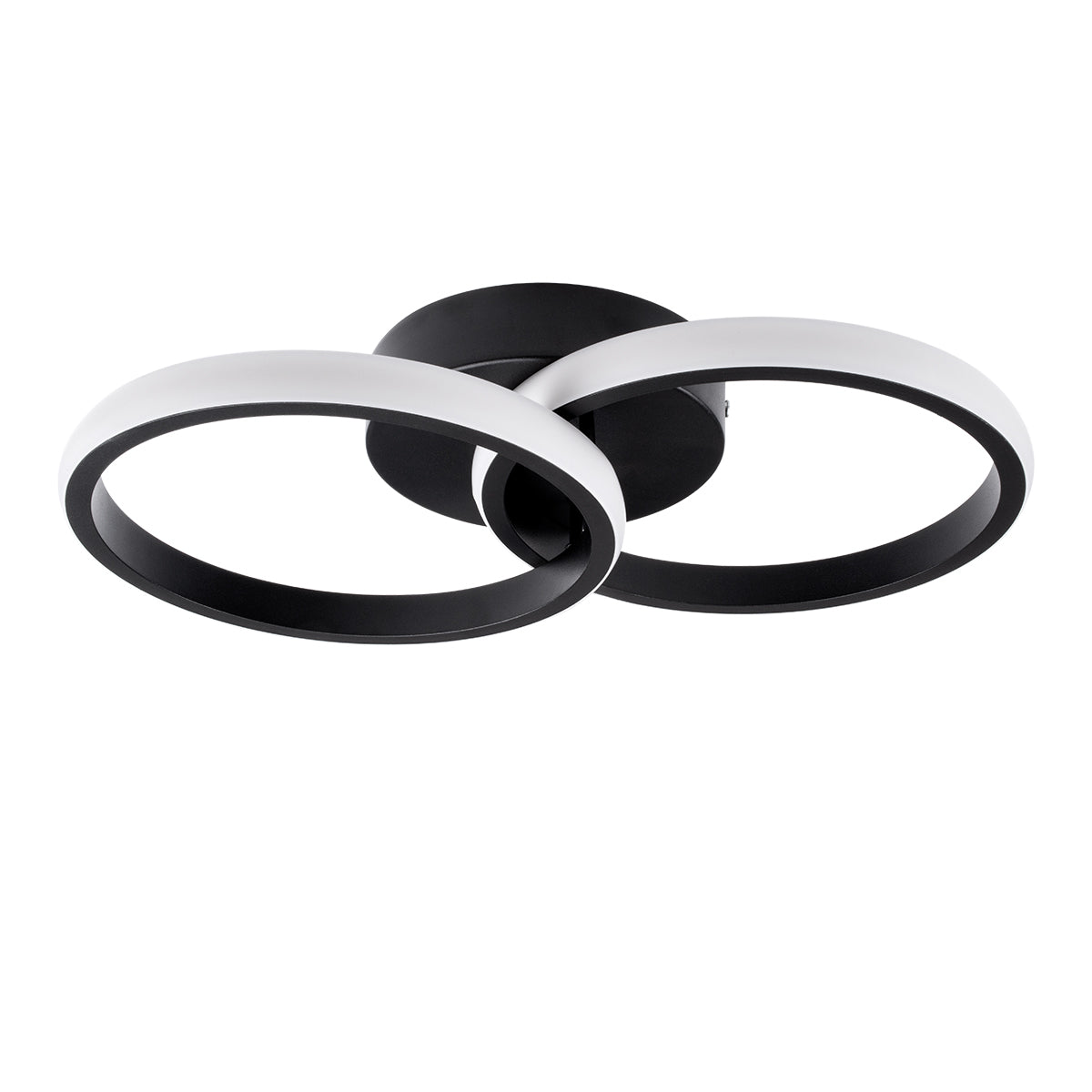 CORA 61058 Φωτιστικό Οροφής Design LED CCT 18W 2160lm 300° AC 220-240V - Εναλλαγή Φωτισμού μέσω Διακόπτη On/Off All In One Ψυχρό 6000k+Φυσικό 4500k+Θερμό 2700k Μ36 x Π20.5 x Υ7cm - Μαύρο